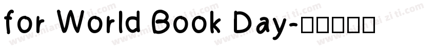 for World Book Day字体转换
